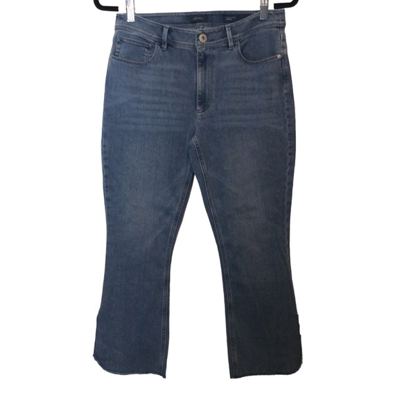 J Jill Denim High Rise Cropped Jeans with Split Hem Women's Size 4 - Picture 1 of 7